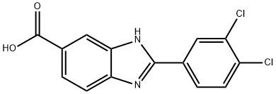 2-(3,4-Dichlorophenyl)-1H-benzimidazole-5-carboxylic acid,870115-25-6,结构式