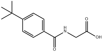 2-[(4-叔丁基苯基)甲酰胺]乙酸, 87015-91-6, 结构式