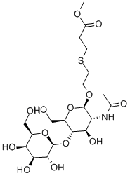 甲酯基乙基硫乙基 2-乙酰氨基-2-脱氧-4-O-(Β-D-吡喃半乳糖基)-Β-D-吡喃葡萄糖苷,87019-31-6,结构式