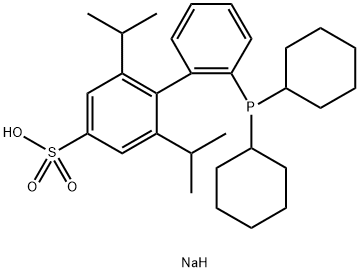 2'-Dicyclohexylphosphino-2,6-di-i-propyl-4-sulfonato-1,1'-biphenylhydratesodiumsalt Struktur