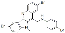 (4-BROMO-PHENYL)-(2,7-DIBROMO-10-METHYL-10H-INDOLO[3,2-B]QUINOLIN-11-YL)-METHYL-AMINE Structure