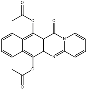 12H-Benzo[g]pyrido[2,1-b]quinazolin-12-one,  6,11-bis(acetyloxy)- 结构式