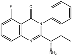 (S)-2-(1-aMinopropyl)-5-fluoro-3-phenylquinazolin-4(3H)-one Struktur