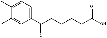6-(3,4-ジメチルフェニル)-6-オキソヘキサン酸 化学構造式