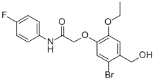 2-[5-BROMO-2-ETHOXY-4-(HYDROXYMETHYL)PHENOXY]-N-(4-FLUOROPHENYL)-ACETAMIDE,870463-04-0,结构式