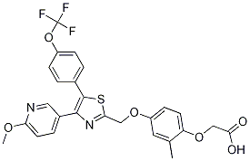 Acetic acid, 2-[4-[[4-(6-Methoxy-3-pyridinyl)-5-[4-(trifluoroMethoxy)phenyl]-2-thiazolyl]Methoxy]-2-Methylphenoxy]- Structure