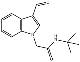 1H-INDOLE-1-ACETAMIDE, N-(1,1-DIMETHYLETHYL)-3-FORMYL- Struktur