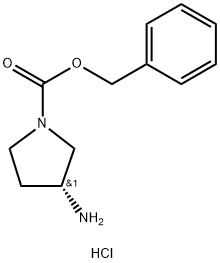 (R)-3-アミノ-1-カルボベンゾキシピロリジン塩酸塩 化学構造式