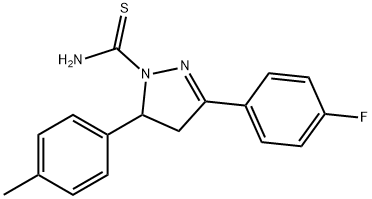 3-(4-FLUOROPHENYL)-5-P-TOLYL-4,5-DIHYDRO-1H-PYRAZOLE-1-CARBOTHIOAMIDE Struktur