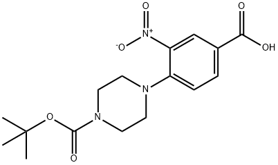 4-(BOC-PIPERAZIN-1-YL)-3-NITROBENZOIC A& Struktur