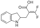 3,3-二氟-2-(2-吲哚甲基)丙烯酸 结构式