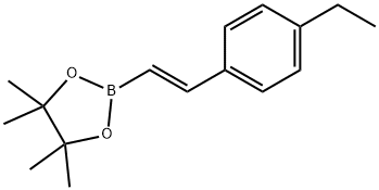 4-乙基-反-BETA-苯乙烯基硼酸频哪醇酯,870717-91-2,结构式