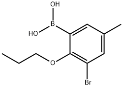 3-溴-5-甲基-2-丙氧基苯基硼酸,870718-02-8,结构式