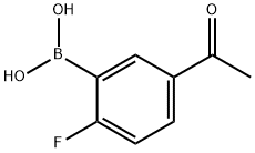 5‐アセチル‐2‐フルオロフェニルボロン酸 化学構造式