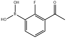3-アセチル-2-フルオロフェニルボロン酸 化学構造式