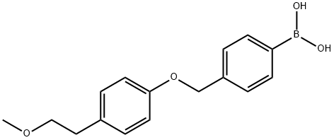 4-((4'-(2-METHOXYETHYL)PHENOXY)METHYL)PHENYLBORONIC ACID Struktur