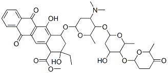 87080-93-1 methyl 4-[4-dimethylamino-5-[4-hydroxy-6-methyl-5-(6-methyl-5-oxo-oxan -2-yl)oxy-oxan-2-yl]oxy-6-methyl-oxan-2-yl]oxy-2-ethyl-2,5-dihydroxy-6 ,11-dioxo-3,4-dihydro-1H-tetracene-1-carboxylate