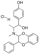 4-[1-hydroxy-2-[(8-phenyl-7,10-dioxabicyclo[4.4.0]deca-1,3,5-trien-9-y l)methylamino]propyl]phenol hydrochloride Structure