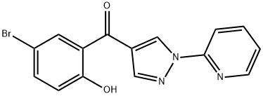 (5-broMo-2-hydroxyphenyl)(1-(pyridin-2-yl)-1H-pyrazol-4-yl)Methanone Struktur