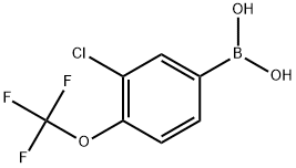 3-CHLORO-4-(TRIFLUOROMETHOXY)PHENYLBORONIC ACID 化学構造式