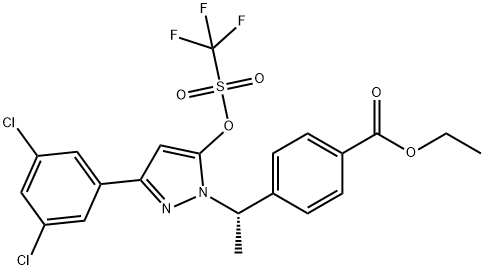 (S)-4-(1-(3-(3,5-二氯苯基)-5 - (((三氟甲基)磺酰基)氧基)-1H-吡唑-1 结构式