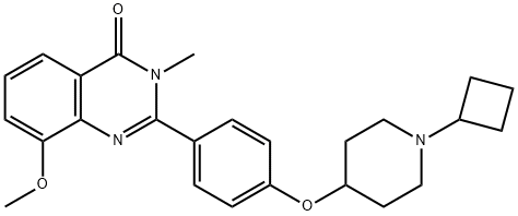 870997-42-5 4(3H)-Quinazolinone,  2-[4-[(1-cyclobutyl-4-piperidinyl)oxy]phenyl]-8-methoxy-3-methyl-