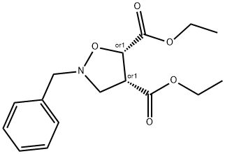 (4R,5S)-2-Benzyl-isoxazolidine-4,5-dicarboxylic acid diethyl ester RACEMATE Struktur