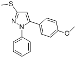 5-(4-METHOXYPHENYL)-3-METHYLTHIO-1-PHENYL-1H-PYRAZOLE Structure