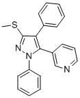 3-(2,4-DIPHENYL-5-METHYLTHIO-2H-PYRAZOL-3-YL)PYRIDINE Structure