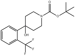 1-BOC-4-[2-(TRIFLUOROMETHYL)PHENYL]-4-HYDROXYPIPERIDINE Struktur