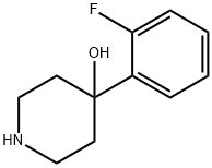 4-(2-フルオロフェニル)ピペリジン-4-オール 化学構造式