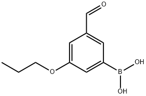 3-甲酰基-5-丙氧基苯基硼酸,871125-80-3,结构式