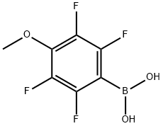 4-メトキシ-2,3,5,6-テトラフルオロフェニルボロン酸 化学構造式