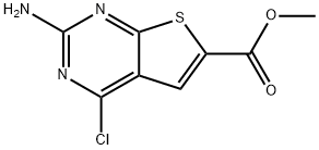 2-氨基-4-氯噻吩并[2,3-D]嘧啶-6-羧酸甲酯,871231-32-2,结构式