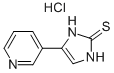 4-Pyridin-3-yl-1,3-dihydro-imidazole-2-thione  hydrochloride 化学構造式