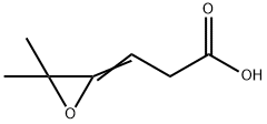 Propanoic  acid,  3-(3,3-dimethyl-2-oxiranylidene)- Structure