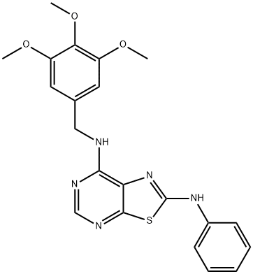 N2-PHENYL-N7-(3,4,5-TRIMETHOXYBENZYL)THIAZOLO[5,4-D]PYRIMIDINE-2,7-DIAMINE Structure