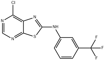 (7-CHLOROTHIAZOLO[5,4-D]PYRIMIDIN-2-YL)-(3-TRIFLUOROMETHYLPHENYL)AMINE Struktur