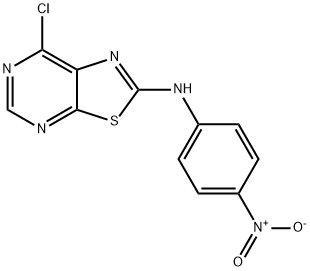 (7-CHLOROTHIAZOLO[5,4-D]PYRIMIDIN-2-YL)-(4-NITROPHENYL)AMINE 化学構造式