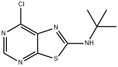 N-(叔丁基)-7-氯噻唑并[5,4-D]嘧啶-2-胺, 871266-85-2, 结构式