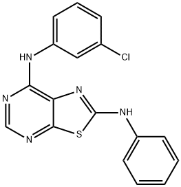 N7-(3-CHLOROPHENYL)-N2-PHENYLTHIAZOLO[5,4-D]PYRIMIDINE-2,7-DIAMINE,871266-94-3,结构式