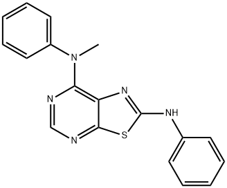 N7-METHYL-N2,N7-DIPHENYLTHIAZOLO[5,4-D]PYRIMIDINE-2,7-DIAMINE Structure