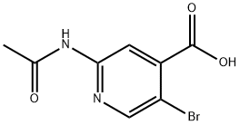 2-アセトアミド-5-ブロモイソニコチン酸 化学構造式