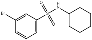 N-シクロヘキシル3-ブロモベンゼンスルホンアミド 化学構造式