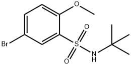 5-溴-N-叔丁基-2-甲氧基苯磺酰胺,871269-15-7,结构式