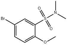 5-ブロモ-2-メトキシ-N,N-ジメチルベンゼンスルホンアミド 化学構造式
