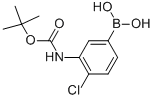 3-(TERT-BUTOXYCARBONYLAMINO)-4-CHLOROPHENYLBORONIC ACID Struktur