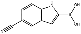 5-CYANO-1H-INDOLE-2-BORONIC ACID Structure