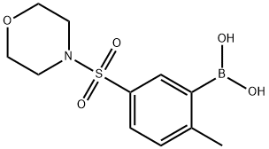 2-甲基-5-(N-吗啉基磺酰)苯基硼酸 结构式