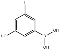 3-氟-5-羟基苯基硼酸,871329-82-7,结构式